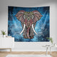 White Lotus Elephant Wall Tapestry