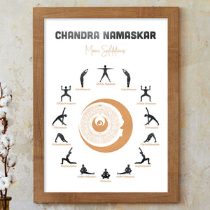 Moon Salutation Chandra Namaskar Yoga Poster