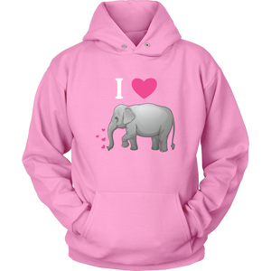 I Love Elephants Unisex Hoodie