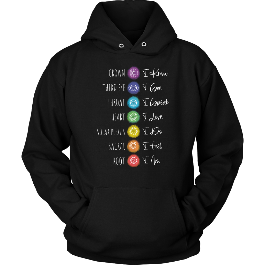 7 Chakra Affirmations Unisex Hoodie