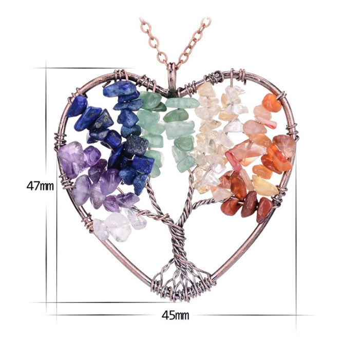 7 Chakras Tree Of Life & Love Necklace – 7 Chakra Store