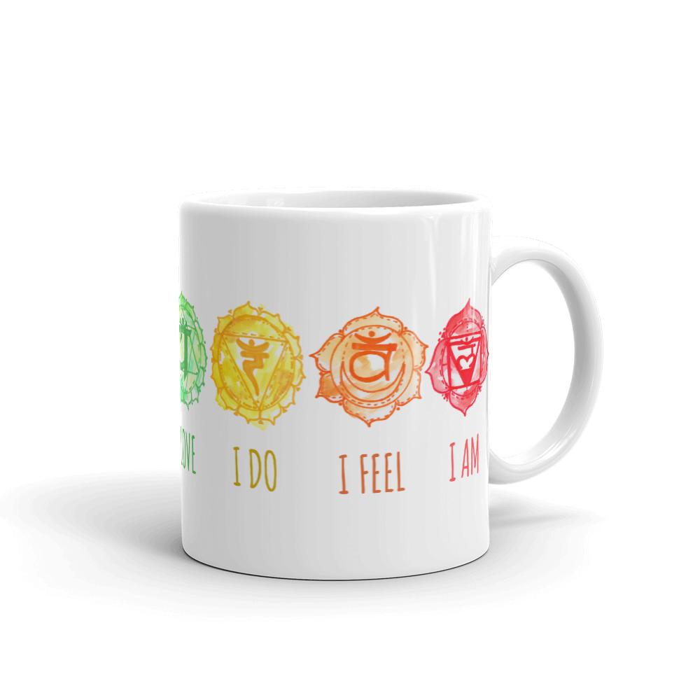7 Chakra Watercolor Affirmations Coffee Mug