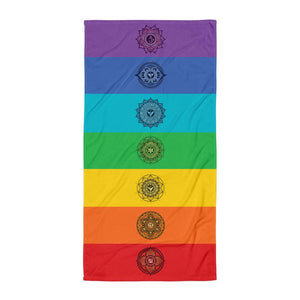 7 Chakra Cotton Rainbow Towel