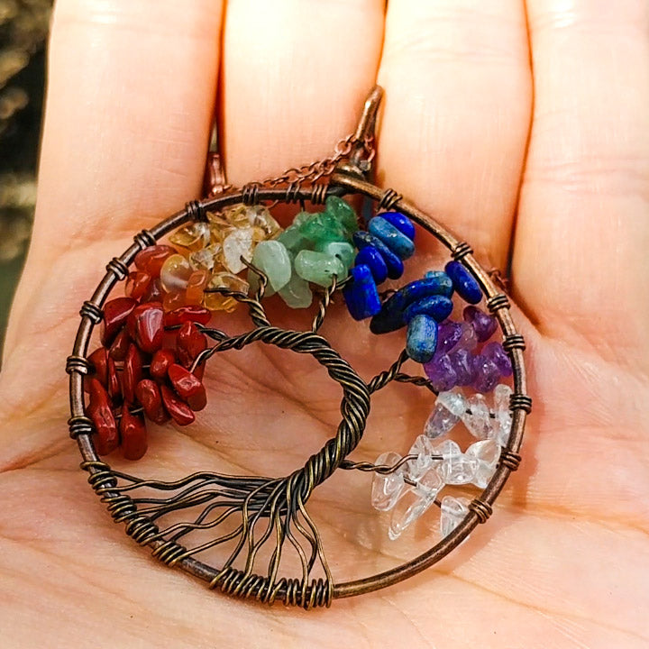 7 Chakras Tree Of Life Handmade Necklace – 7 Chakra Store