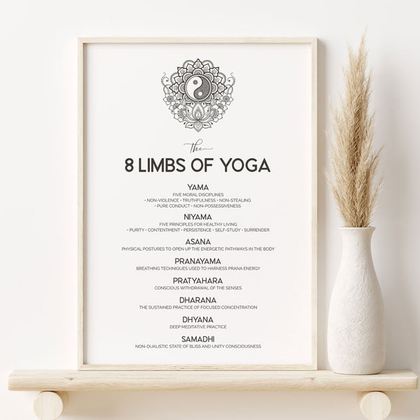 8 Limbs of Yoga Chart – 7 Chakra Store