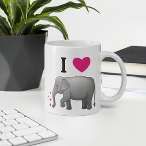 I Love Elephants Mug - 7 Chakra Store