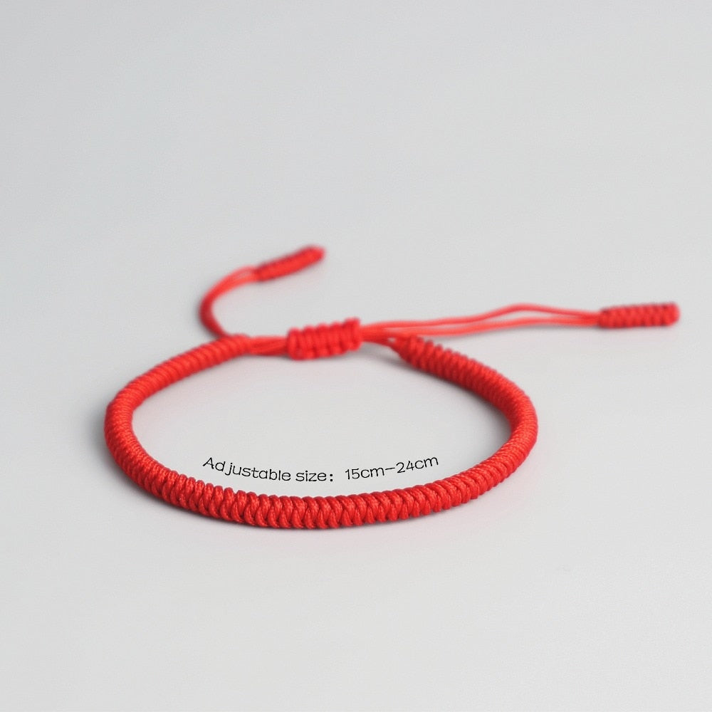 Tibetan Buddhist Red String Lucky Bracelet – 7 Chakra Store