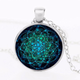 Flower of Life Glass Necklace - 7 Chakra Store