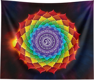 7 Chakras Eclipse Mandala Wall Tapestry