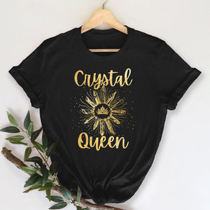 Crystal Queen Gold Lettering Shirt