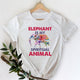 Spiritual Elephant White Unisex Shirt