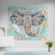 Ethnic Elephant Blue Wall Tapestry