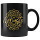 Namaste Golden Mandala Black Mug