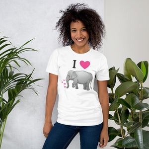 Elephant Love Unisex T-Shirt - 7 Chakra Store