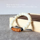 White Bodhi Seed Coconut Shell Bracelet - 7 Chakra Store
