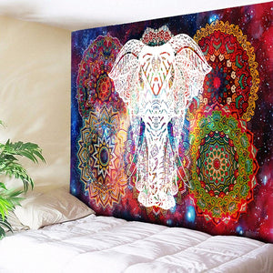 White Elephant Mandala Tapestry - 7 Chakra Store