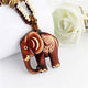 Wooden Elephant Ethnic Necklace - 7 Chakra Store