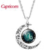 Crescent Moon Zodiac Sign Necklace - 7 Chakra Store