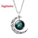 Crescent Moon Zodiac Sign Necklace - 7 Chakra Store