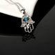 Crystal Evil Eye Hamsa Hand Necklace - 7 Chakra Store
