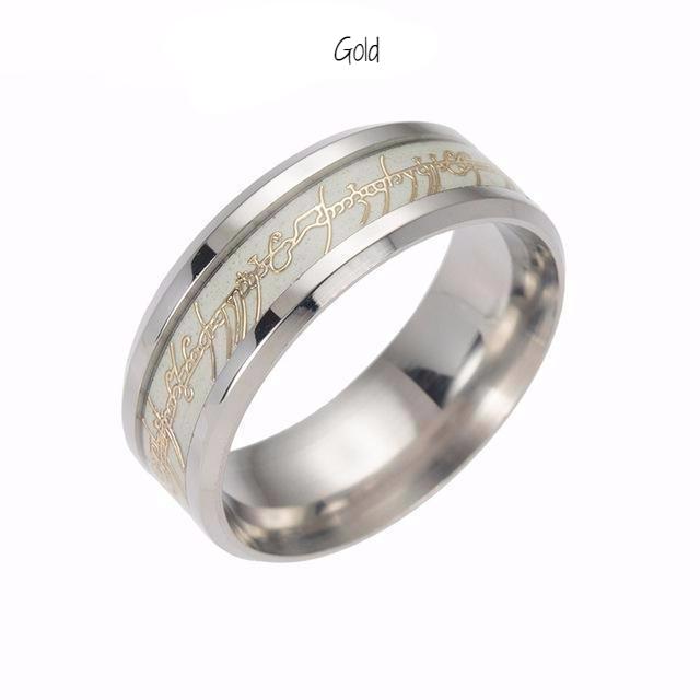 Lord of The Rings Ring Glow in The Dark, Shadow of War Jewelry Gold / Yes / Yes