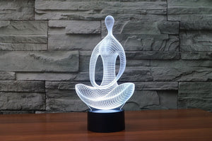 Holographic 7 Color Yoga 3D LED Lamp - 7 Chakra Store