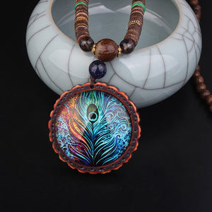 Antique Peacock Necklace - 7 Chakra Store