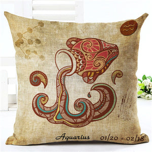 High Quality 12 Constellations Zodiac Pillow Covers - 7 Chakra Store