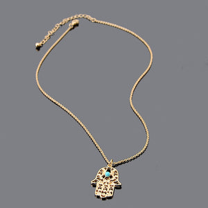 Good Luck Hamsa Hand Necklace - 7 Chakra Store
