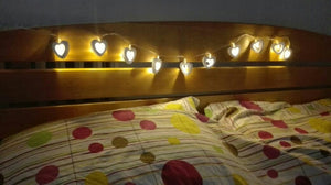 Wooden Heart Fairy Lights - 10 Warm LEDs - 7 Chakra Store