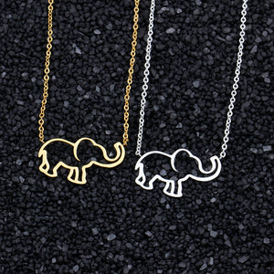 Golden & Silver Elephant Necklace - 7 Chakra Store