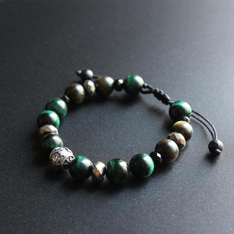 Green Cobra Eye Obsidian Bracelet – 7 Chakra Store