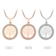 Tree of Life Round Crystal Necklace - 7 Chakra Store