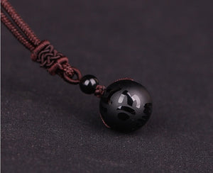 Black Obsidian Eyeball Pendant - 7 Chakra Store