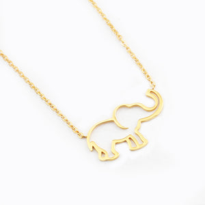 Golden & Silver Elephant Necklace - 7 Chakra Store