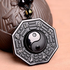 Yin & Yang Obsidian Necklace - 7 Chakra Store