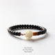 Coconut Shell White Bodhi Seed Bracelet - 7 Chakra Store