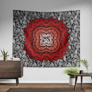 Root Chakra Mandala Tapestry