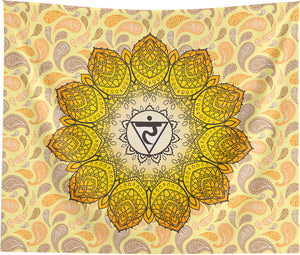 Solar Plexus Chakra Mandala Tapestry