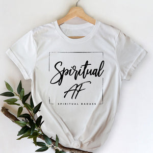 Spiritual AF White Unisex Shirt