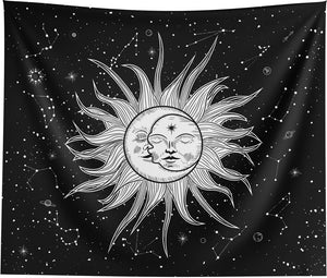 Sun and Moon 12 Constellations Wall Art Tapestry