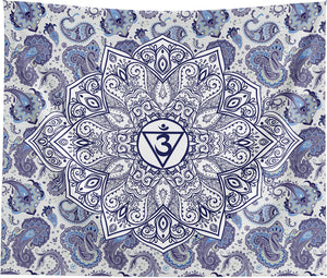 Third Eye Chakra Mandala Tapestry