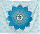 Throat Chakra Mandala Tapestry