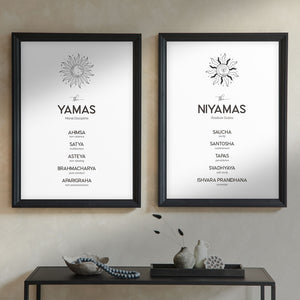 Yamas and Niyamas Poster Wall Art