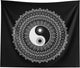 Yin Yang Black White Mandala Tapestry