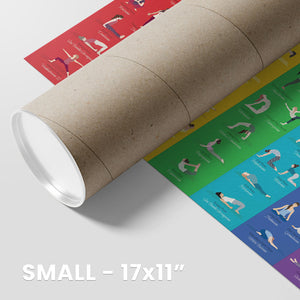 Yoga Poses Chakra Chart Poster